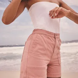 NEXT Women Utility Lightweight Denim Shorts image 1