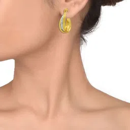 DZINETRENDZ Geometric Half Hoop Earrings image 2