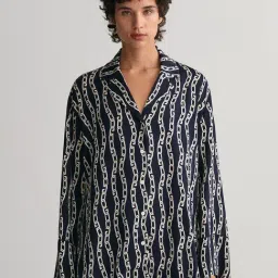 GANT Dark Blue Printed Shirt-image-2