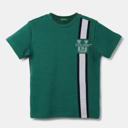 United Colors of Benetton Kids Green Cotton Printed T-Shirt-picture-18