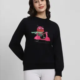 Forever 21 Black Printed Sweatshirt-image-28