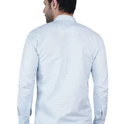 EARNSHAW Men Slim Fit Geometric Printed Spread Collar Cotton Casual Shirt image 3