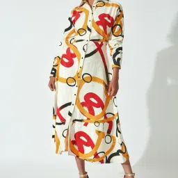 The Label Life White Printed Shirt Dress-picture-39