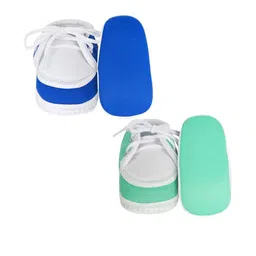 NESKA MODA Unisex Kids Pack of 2 Solid Cotton Booties image 3