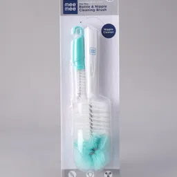 Mee Mee Easy Grip Thick Bristles Bottle and Nipple Cleaning Brush for Regular & Wide Neck Bottles - Green-picture-10