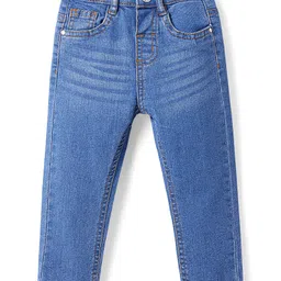 Babyhug Full Length Washed Jeans with Stretch - Blue-picture-22