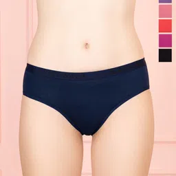 Lux Cozi Women Pack of 6 Pure Cotton Hipster Panties-picture-34