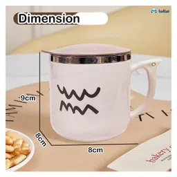 FunBlast Vacuum Insulated Milk Mug with Lid for Kids270 ml Brown image 3