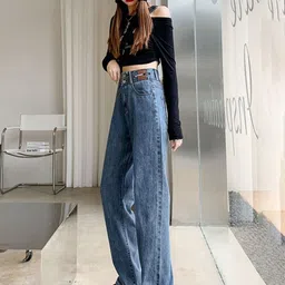 StyleCast Women Straight Fit High-Rise Jeans image 1