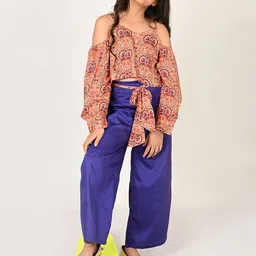 LIL DRAMA Girls Printed Top with Palazzos-image-67