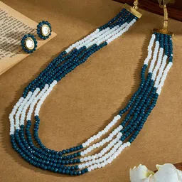 TEEJH Gold-Plated Anmol Beaded Jewellery Set-picture-21