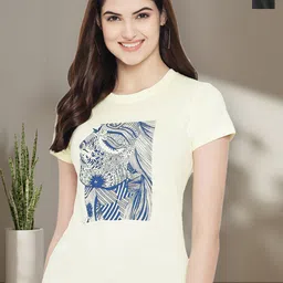 Dreambe Women Pack of 2 Typography Printed Round Neck Cotton T-shirts-picture-20