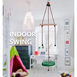 REZNOR 7 Feet Height Adjustable Gym Monkey Bars Disc Swing - Red image 5