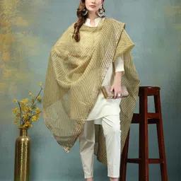 Moda Rapido Striped Kota Leheriya Dupatta with Gotta Patti image 4