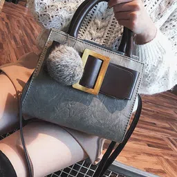 CORSICA Women Textured Strctured Handheld Bag with Buckle Detail-image-3