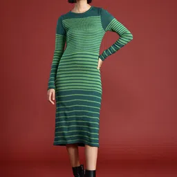 all about you Striped Acrylic Jumper Midi Dress image 3
