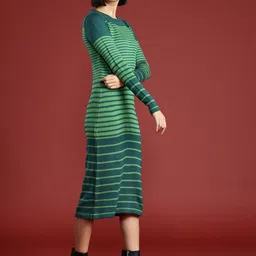 all about you Striped Acrylic Jumper Midi Dress image 4