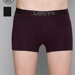 Levis Men Pack of 2 Solid Cotton Stretch Ultrasoft Waistband Shorter Length Trunk-picture-20