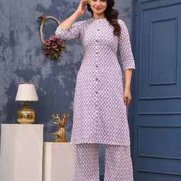 LABEL ADRIJA Women Printed Pure Cotton Kurta Sets-picture-49