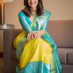 YAMUNE Woven Design Zari Art Silk Banarasi Saree image 2