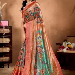 AAVEE Ethnic Motifs Silk Blend Designer Mysore Silk Saree image 2