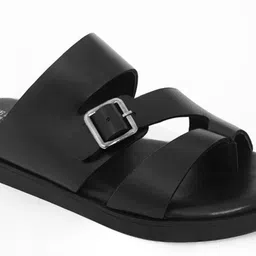 The Brown Hide Men Leather Comfort Sandals image 2