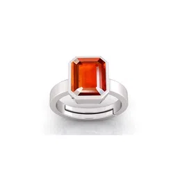 Pranjal Gems Unisex 13.25 Ratti Gomed & Hessonite Sapphire Gemstone Adjustable Finger Ring-picture-25