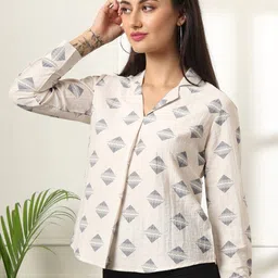 FITHUB Geometric Print Cotton Shirt Style Top image 4