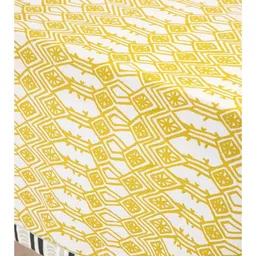 FREEDOM TREE Yellow Geometric Printed Cotton 6-Seater Table Cover image 2