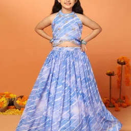 Sangria Girls Printed With Embellished Lehenga Choli-picture-47