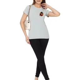 TRENDSATTIRE Biker Printed Round Neck Regular Fit T-shirt image 2