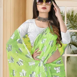 REDFISH Floral Woven Design Sarees image 3