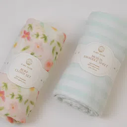 Baby Jalebi Sayuri Organic Muslin Swaddle Set Set of 2-picture-28