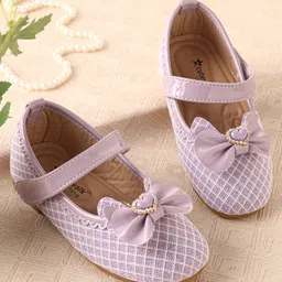 Cute Walk by Babyhug Ballerinas with Velcro Closure & Bow Applique-  Purple-picture-13