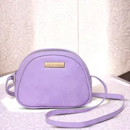 VISMIINTREND Women Crossbody Bag Stylish Travel Mini Sling Bag with Adjustable Strap Premium Quality Pu Leather Girls Shoulder Bag - Lavender-image-44