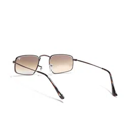 Voyage Unisex Brown Lens & Brown Rectangle Sunglasses with UV Protected Lens V3957MG7558 image 2