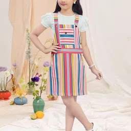 Lei-Chie Girls Printed Puff Sleeve Linen A-Line Dress-picture-29