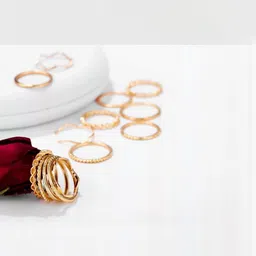 TheVineGirl Set Of 14 Gold-Plated Finger Ring image 3