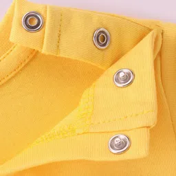 BLUSHES 100% Cotton Fathers Day Theme Half Sleeves Best Dad Ever Text Printed Tee - Yellow image 5