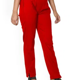 SRISARAS Women Mid-Rise Cotton Peg Trousers image 2