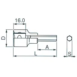 TONE Hexagon Socket 12.7 mm, 4H-03 image 2