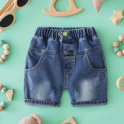 Xsole Boys Relaxed Fit Mid-Rise Denim Shorts-image-19