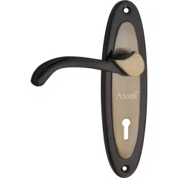 Atom Iron Gold Door Handle Lock Set, 412_K.Y-B/G image 4