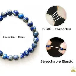Sukhad Blue Alloy Artificial Beads Bracelet image 2