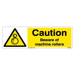 SUNSIGNS Caution Beware Of Machine Rollers Signages Size 300x100 mm HP Print + Vinyl + Sun Board, SN0088-picture-38
