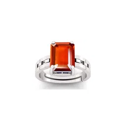 Pranjal Gems Unisex 12.25 Ratti Gomed/Hessonite Studded Finger Ring-picture-34