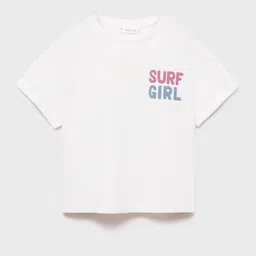 Mango Kids Girls Printed Drop-Shoulder Sleeves Pure Cotton T-shirt-picture-32