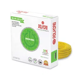 Polycab Maxima+ 6 Sq.mm 1 Core HR-FR-LSH-LF Green Wire Yellow (90 m)-picture-16