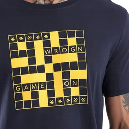 WROGN Men Graphic Printed Round Neck Cotton Slim Fit T-Shirt image 2