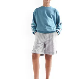 RARE ONES Boys Striped Regular Fit Mid-Rise Knee Length Shorts-picture-16